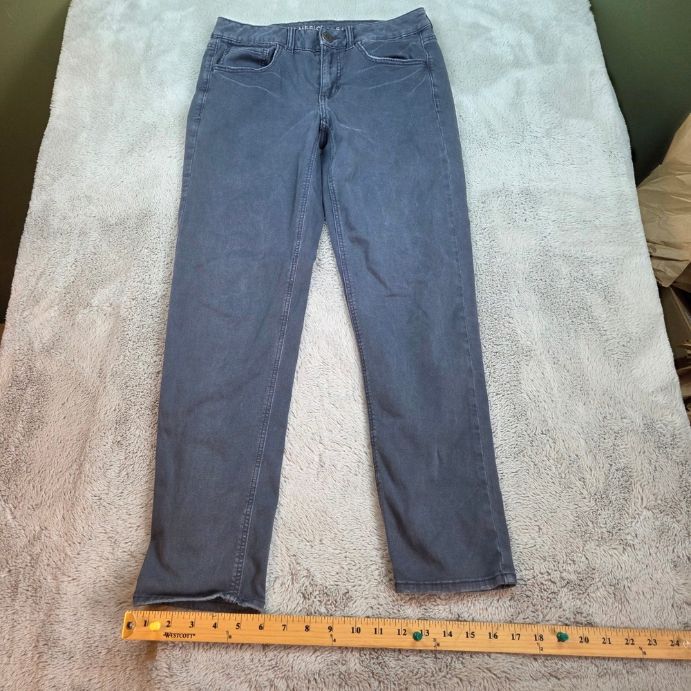 American Eagle Super Stretch Pants Womens Sz 2 Regular Skinny Jeggings Gray